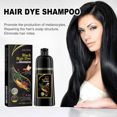 EELHOE Black Hair Dye Shampoo 3 in 1 Growth Clean Hair Darkening Deep Nourishing Black Hair Dye Shampoo Natural Organic Herbal - Showlu Well Nation Store