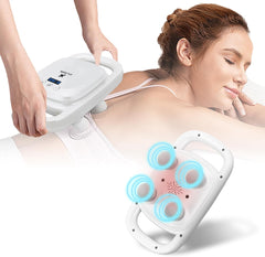 EILISON Massage Gun, Massage Gun Deep Tissue 4 Heads, Muscle Gun for Back, Shoulder, Neck, Body Massage Gifts for Men & Women, Muscle Tissue Therapy for Pain Relief Long Last Battery 5000RPM (White) - Showlu Well Nation Store