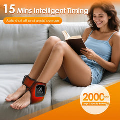 Electric Ankle Protector Ankle & Wrist Massager Foot Brace Hot Compress Vibration Ankle Support Guard Band Muscle Relaxation - Showlu Well Nation Store