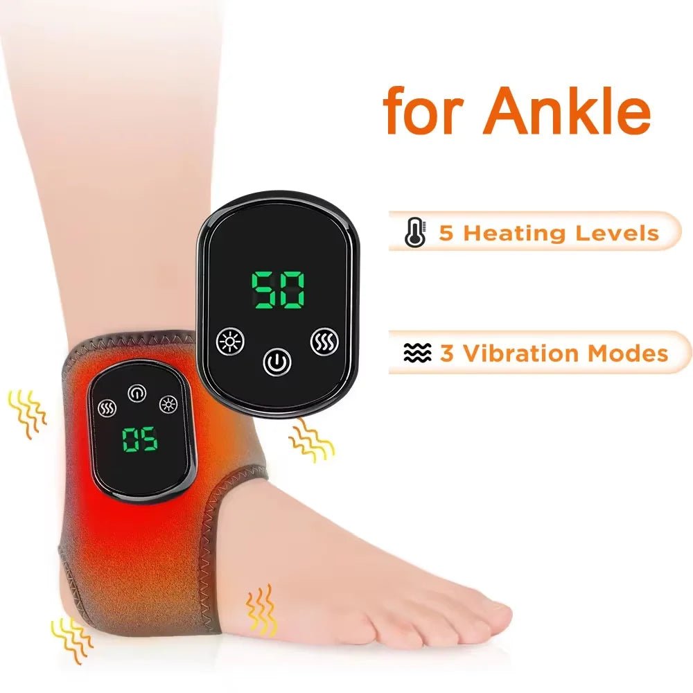 Electric Ankle Protector Ankle & Wrist Massager Foot Brace Hot Compress Vibration Ankle Support Guard Band Muscle Relaxation - Showlu Well Nation Store