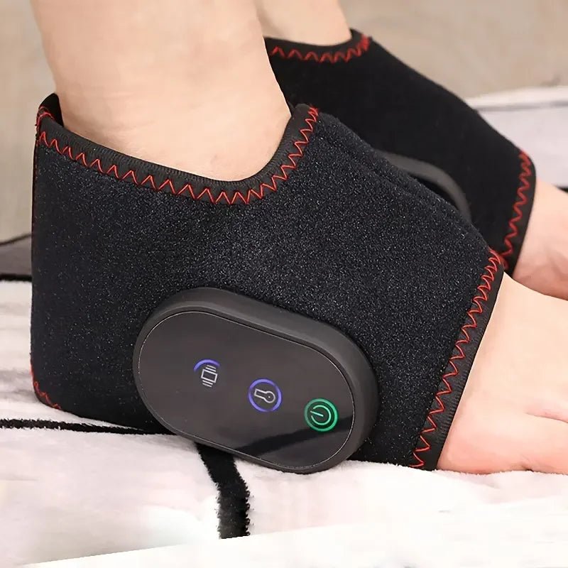 Electric Foot Warmer Massager Heated Guard Legs Joint Heat Compress With Foot Massage - Showlu Well Nation Store