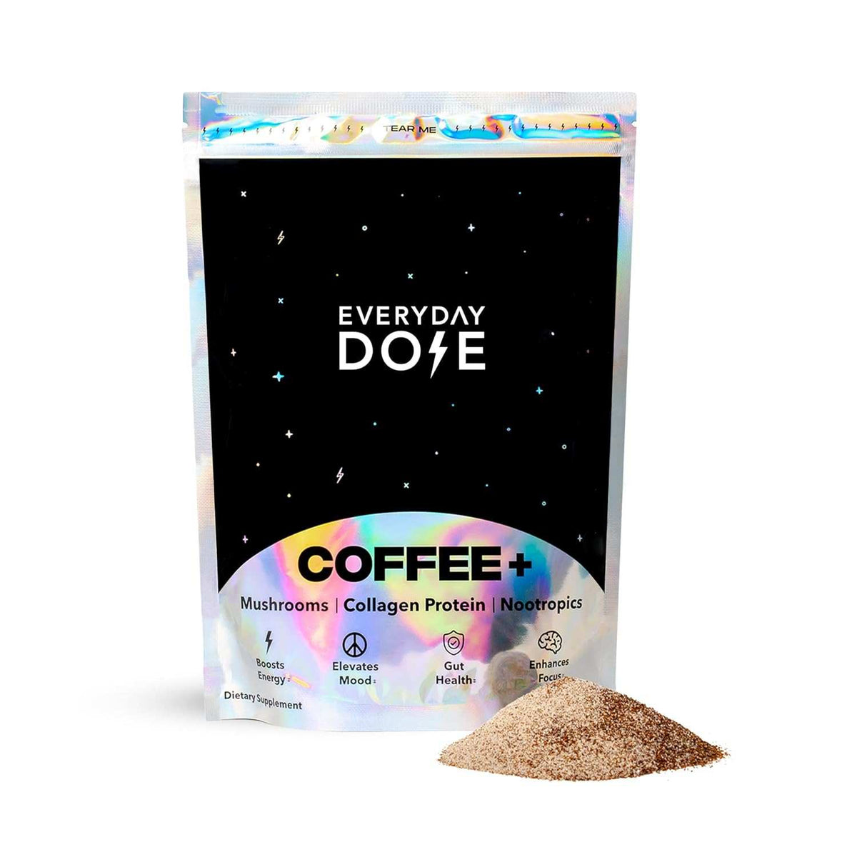 Everyday Dose Premium Adaptogenic Mushroom Coffee with Grass - Fed Collagen, Chaga, Lions Mane & L - Theanine for Better Focus, Energy, Digestion, Skin, and Immunity 30 Servings - Showlu Well Nation Store