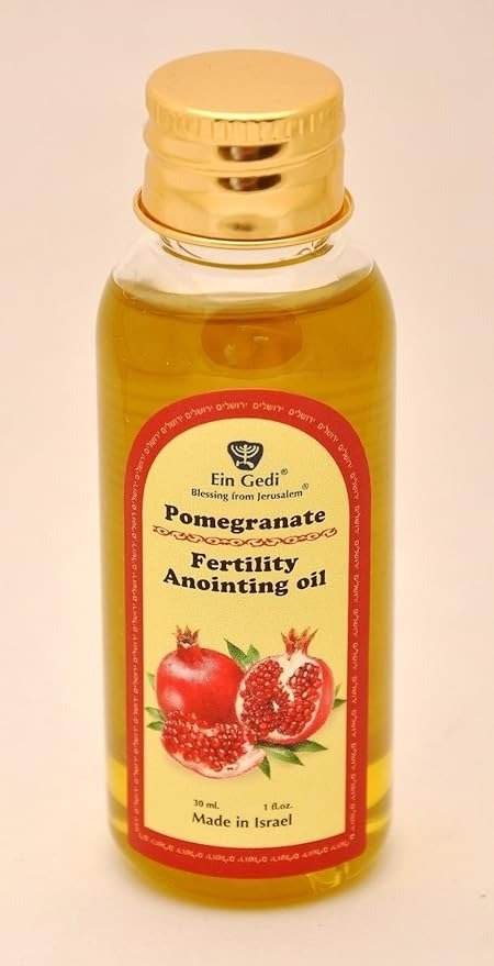 30ml bottle of Fertility Anointing oil with pomegranate, made in Israel, biblical ingredient
