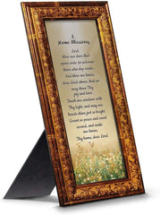 God Bless This Home Sign framed print with decorative gold frame and blessing poem for home decor and housewarming gift