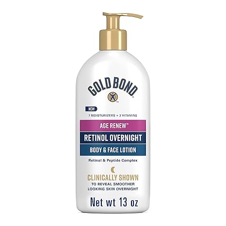 Gold Bond Age Renew Retinol Overnight Body & Face Lotion, With Retinol & Peptide Complex, 13 oz. - Showlu Well Nation Store
