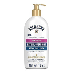 Gold Bond Age Renew Retinol Overnight Body & Face Lotion, With Retinol & Peptide Complex, 13 oz. - Showlu Well Nation Store