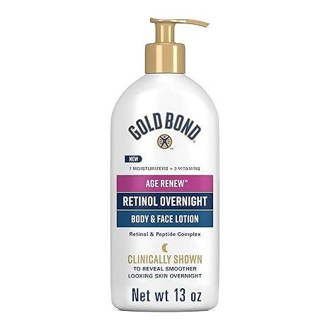 Gold Bond Age Renew Retinol Overnight Body & Face Lotion, With Retinol & Peptide Complex, 13 oz. - Showlu Well Nation Store