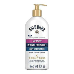 Gold Bond Age Renew Retinol Overnight Body & Face Lotion, With Retinol & Peptide Complex, 13 oz. - Showlu Well Nation Store