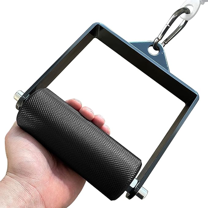 Gym Fitness LAT Pulldown Attachments, Fat Arm Wrestling Exercise D Handle Cable Attachment, Arm Lifting Deadlift Handle Grip for Finger Wrist Strength - Showlu Well Nation Store