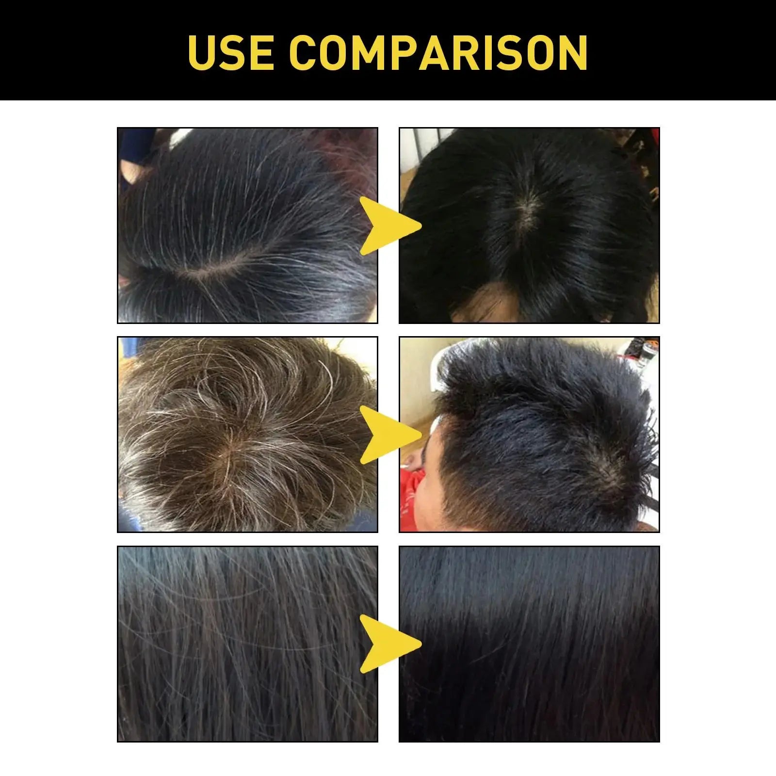 Hair Color Dye Shampoo Gray White Cover Natural Fast Dye Repair Dry Damaged Cleaning Nourishing Roots Restore Black Hair Shampoo - Showlu Well Nation Store