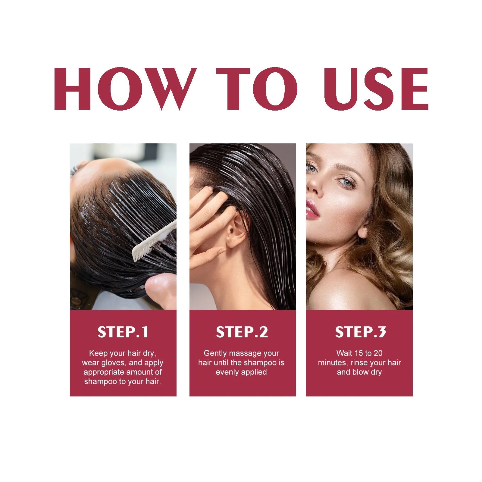 Hair Dyeing Shampoo 3 - in - 1 Rapid Hair Dyeing Repair Dry Cleaning Nourishing Hair Roots Restoration Hair Coloring Black Shampoo - Showlu Well Nation Store