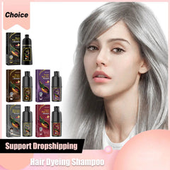 Hair Dyeing Shampoo 3 - in - 1 Rapid Hair Dyeing Repair Dry Cleaning Nourishing Hair Roots Restoration Hair Coloring Black Shampoo - Showlu Well Nation Store