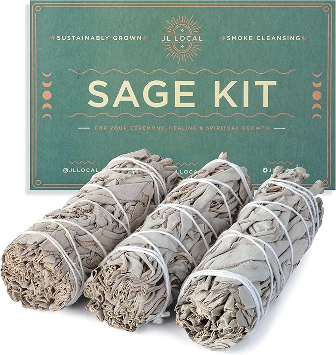 Handcrafted 4 Inch White Sage Sticks - Fresh, Natural California Sage Smudge Sticks with Instructions & Blessings - Wand Sage for Cleansing House Negative Energy & Other Smudging Rituals - Showlu Well Nation Store
