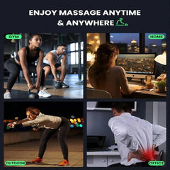 Handheld Four Heads Massage Gun Deep Tissue Percussion Back Massager Gun for Athletes Muscle Fascial Gun for Pain Relief in Body - Showlu Wellness Nation Store