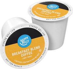 Happy Belly Light Roast Coffee Pods, Breakfast Blend, Compatible with Keurig 2.0 K - Cup Brewers, 100 Count - Showlu Well Nation Store
