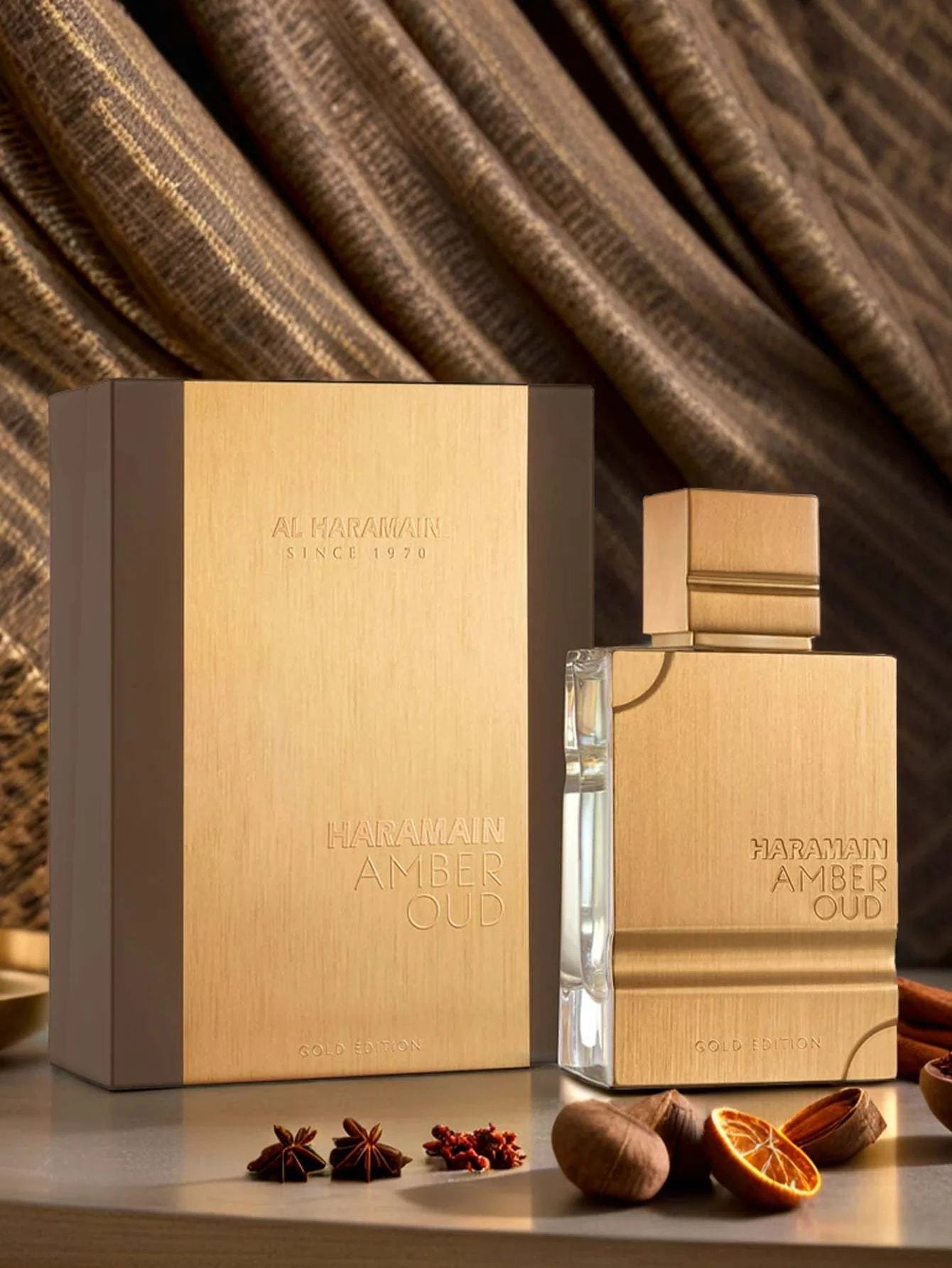Haramain gold edition - Luxury Amber & Oud Perfume – Perfume Duradero con Notas Amaderadas y Florales - Showlu Well Nation Store