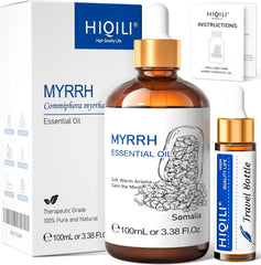 HIQILI Myrrh Essential Oil, for Skin, Masssge, Pain Relief, 100% Pure & Natural - 3.38 Fl Oz - Showlu Well Nation Store