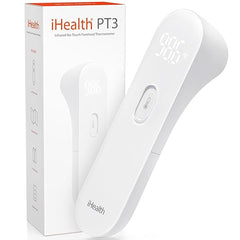 iHealth No - Touch Forehead Thermometer for Adults, Kids, Babies - FSA HSA Eligible, 3 Ultra - Sensitive Sensors, Quiet Vibration Feedback, Digital Large LED Digits, Easy to Use for Home & Nurses, PT3 - Showlu Well Nation Store
