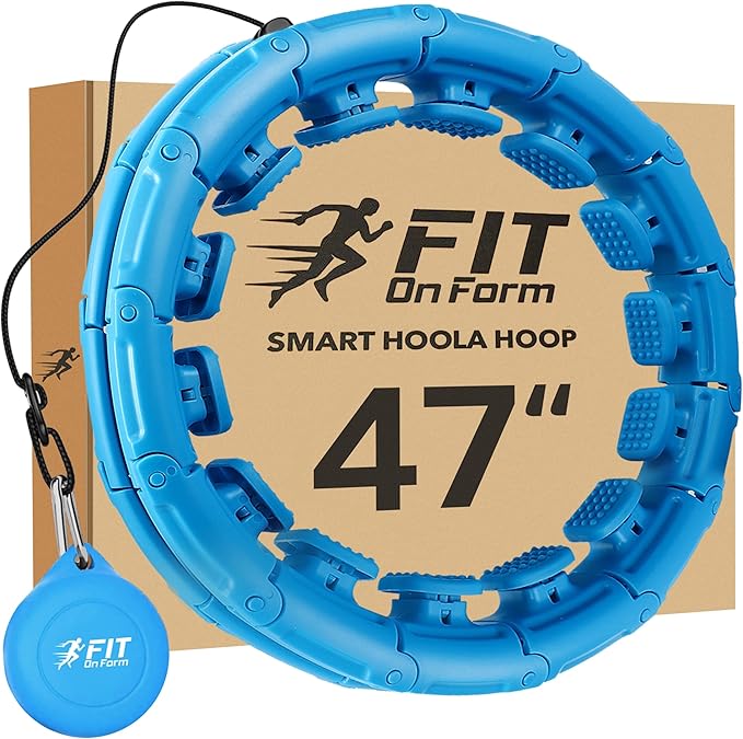 Infinity Weighted Hula Fit Hoop for Adult Weight Loss, 2 in 1 Smart Fitness Exercise Hoop for Women Abs Workout, Fit on Form 24/28/32 Detachable Knots - Showlu Well Nation Store