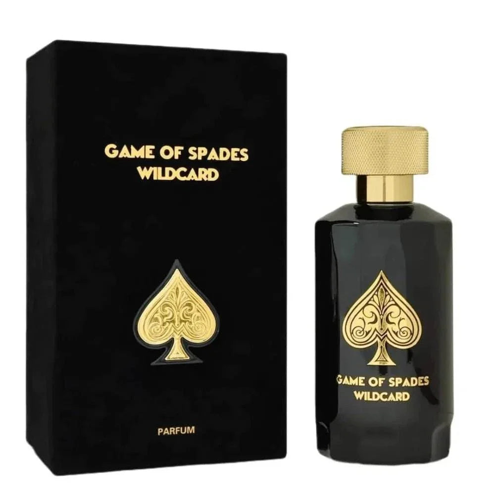 Jo Milano Game of Spades Wildcard unisex parfum spray 3.4 oz with black and gold bottle and box