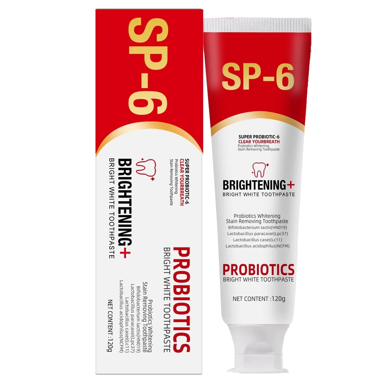 Keeping your Teeth Health Sp 6 Ultra Whitening Toothpaste Sp 6 Probiotic Brightening Toothpaste Deep Cleaning Care Toothpaste - Showlu Well Nation Store