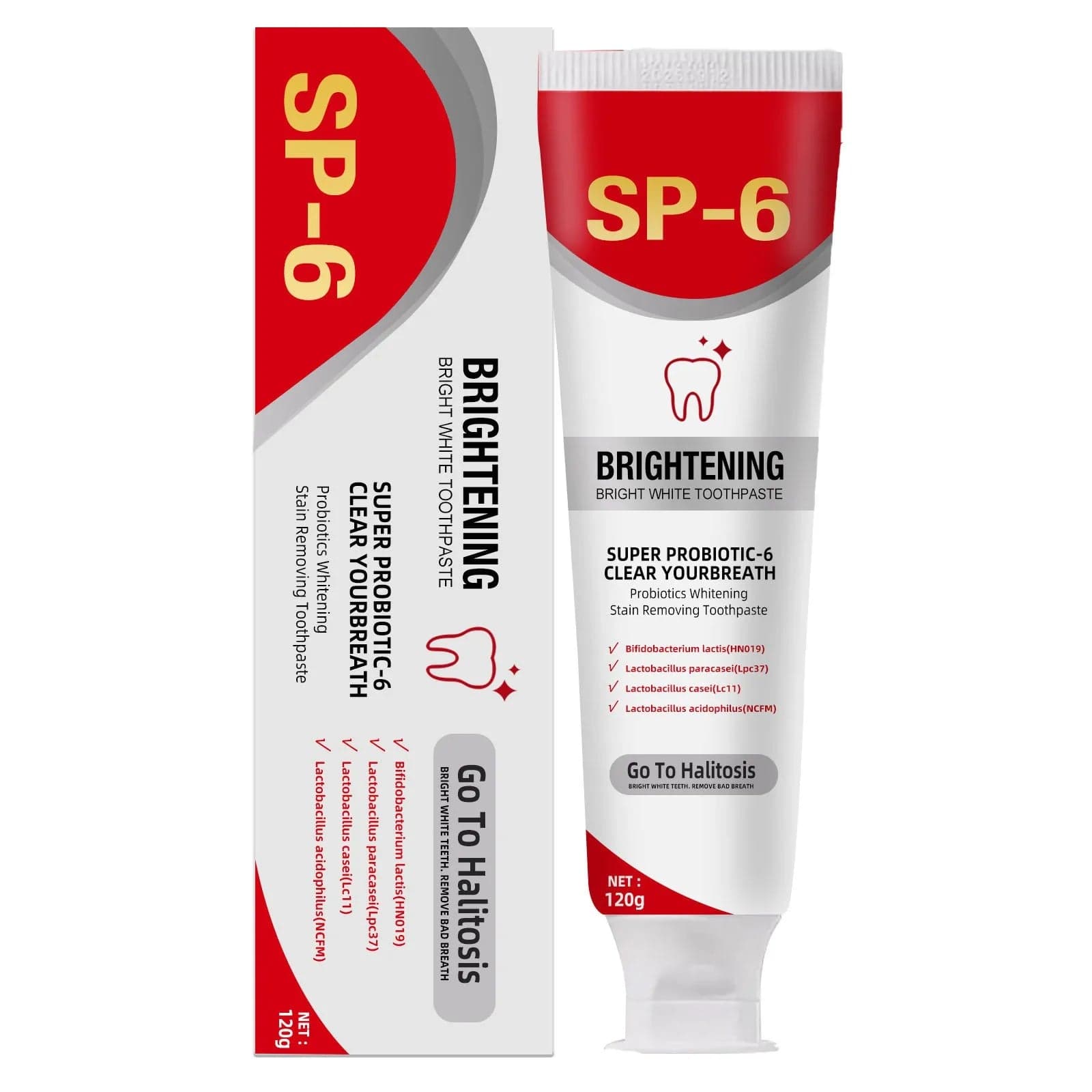 Keeping your Teeth Health Sp 6 Ultra Whitening Toothpaste Sp 6 Probiotic Brightening Toothpaste Deep Cleaning Care Toothpaste - Showlu Well Nation Store