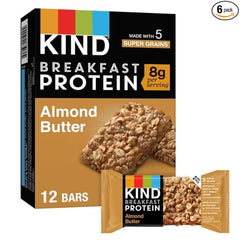 KIND Breakfast Protein Bars, Almond Butter, Healthy Snacks, Gluten Free, 8g Protein, 6 Count - Showlu Well Nation Store