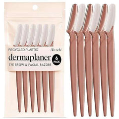 Kitsch Dermaplane Razor for Women Face - Face Razors for Women and Men - Eyebrow Trimmer, Shaver, Recycled Plastic Dermaplaning and Skin Care Tool - Terracotta, 6 pcs - Showlu Well Nation Store
