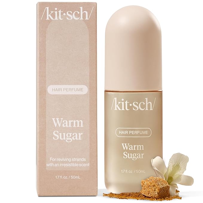 Kitsch Hair Perfume for Women - Warm Sugar | Clean, Deodorizing & Patented Odor - Eliminating Technology Hair Spray & Body Mist - Freshen Hair, Body & Pillows - Pink Grapefruit & Vanilla Scent - 50mL - Showlu Well Nation Store