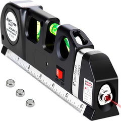 Laser Level Line Tool, Multipurpose Laser Level Kit Standard Cross Line Laser leveler Beam Tool with Metric Rulers 8ft/2.5M for Picture Hanging cabinets Tile Walls by AikTryee. - Showlu Well Nation Store