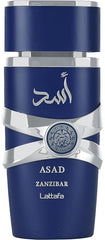 Lattafa Asad Zanzibar - Fresh, Spicy, Vanilla, Coconut - Eau de Parfum Long - Lasting Fragrance for Men, 3.40 Ounce / 100 ml - Showlu Well Nation Store