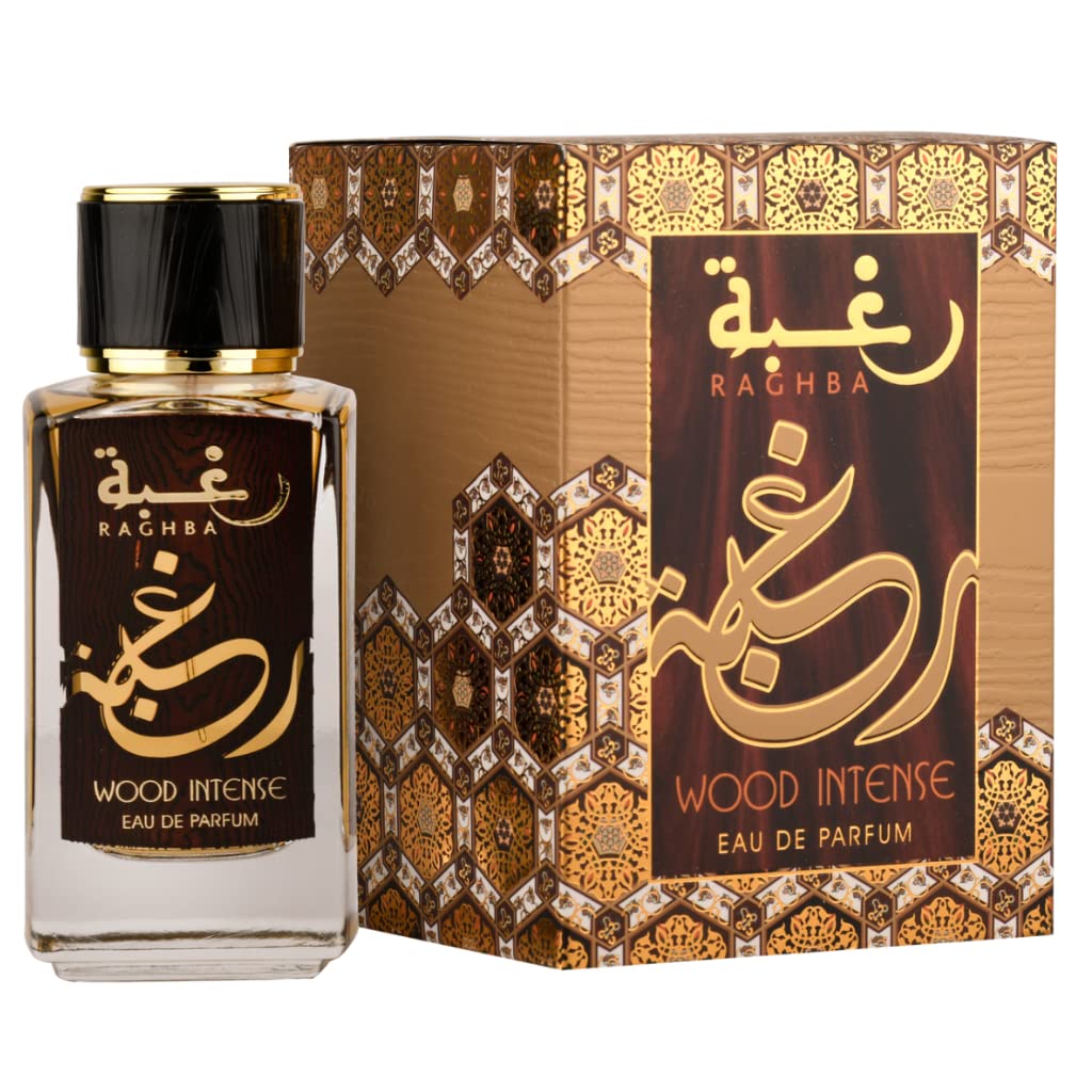 Lattafa Raghba Wood Intense for Unisex Eau de Parfum Spray, 3.4 Ounce - Showlu Well Nation Store