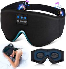 Wireless LC-dolida Bluetooth sleep mask headphones with ultra-thin stereo speakers for comfortable side sleeping and hands-free music.