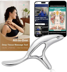 lifechill Trigger Point Massage Tool for Deep Tissue Massage & Gua Sha, Muscle Scraper Tool for Full Body Pain Relief, Thumb Saver Acupressure Tool, FSA HSA Eligible - Showlu Well Nation Store