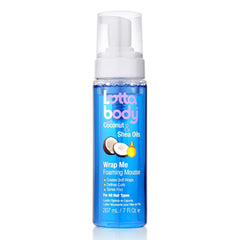 Lottabody Coconut Oil and Shea Wrap Me Foaming Curl Mousse , Creates Soft Wraps, Hair Mousse for Curly Hair, Defines Curls, Anti Frizz, 7 Fl Oz - Showlu Well Nation Store