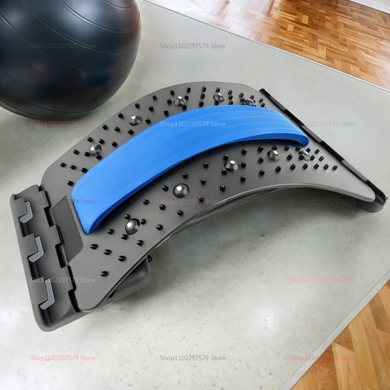 Lumbar Back Stretcher Multi - Level Adjustable Massager Waist Neck Fitness Lumbar Cervical Spine Cervical Spine Support Massager - Showlu Well Nation Store