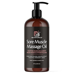 M3 Naturals Arnica Sore Muscle Massage Oil with Collagen, Stem Cells, and Menthol, Anti - Cellulite Therapy for Full Body, Fast - Absorbing Multipurpose Treatment - Showlu Well Nation Store