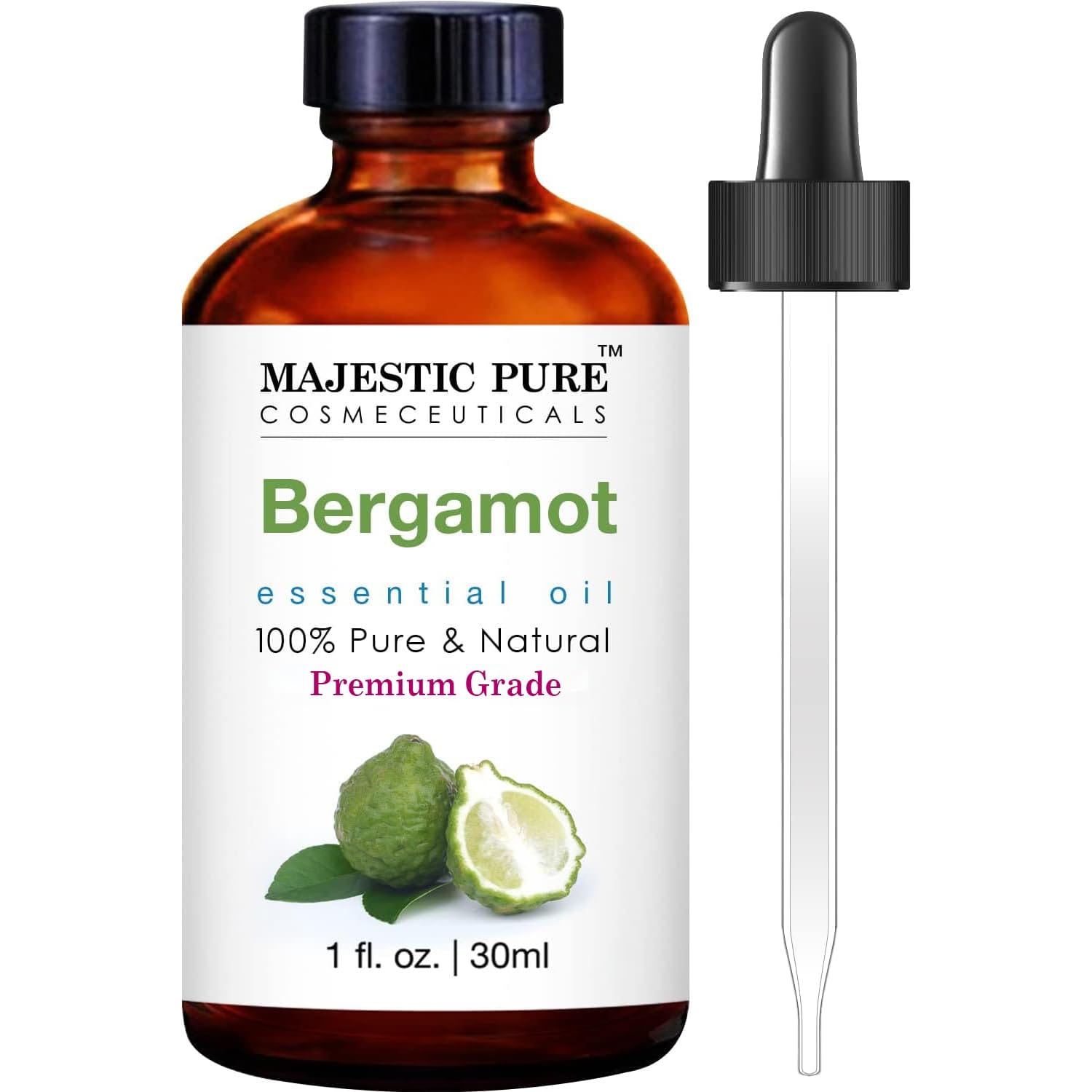 MAJESTIC PURE Bergamot Essential Oil | 100% Pure and Natural Bergamot Oil | Premium Grade Essential Oils for Hair Care, Home Diffusers, Skin, Aromatherapy, Massage and Humidifiers | 1 Fl Oz - Showlu Well Nation Store