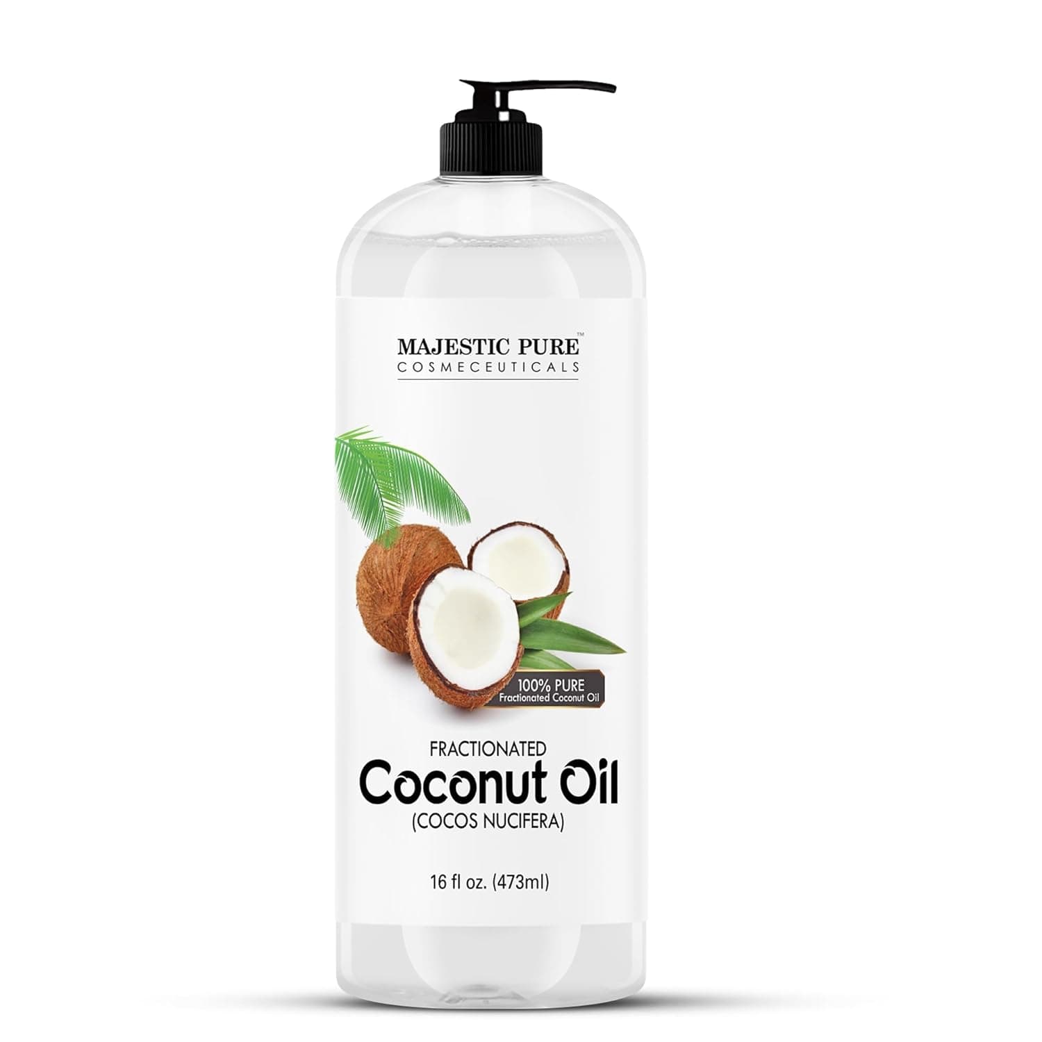 MAJESTIC PURE Fractionated Coconut Oil | Relaxing Massage Oil for Massage Therapy | Liquid Coconut Oil for Diluting Essential Oils | Coconut Oil for Skin, Lip, Body, Hair Oil, Moisturizer | 16 fl oz - Showlu Wellness Nation Store