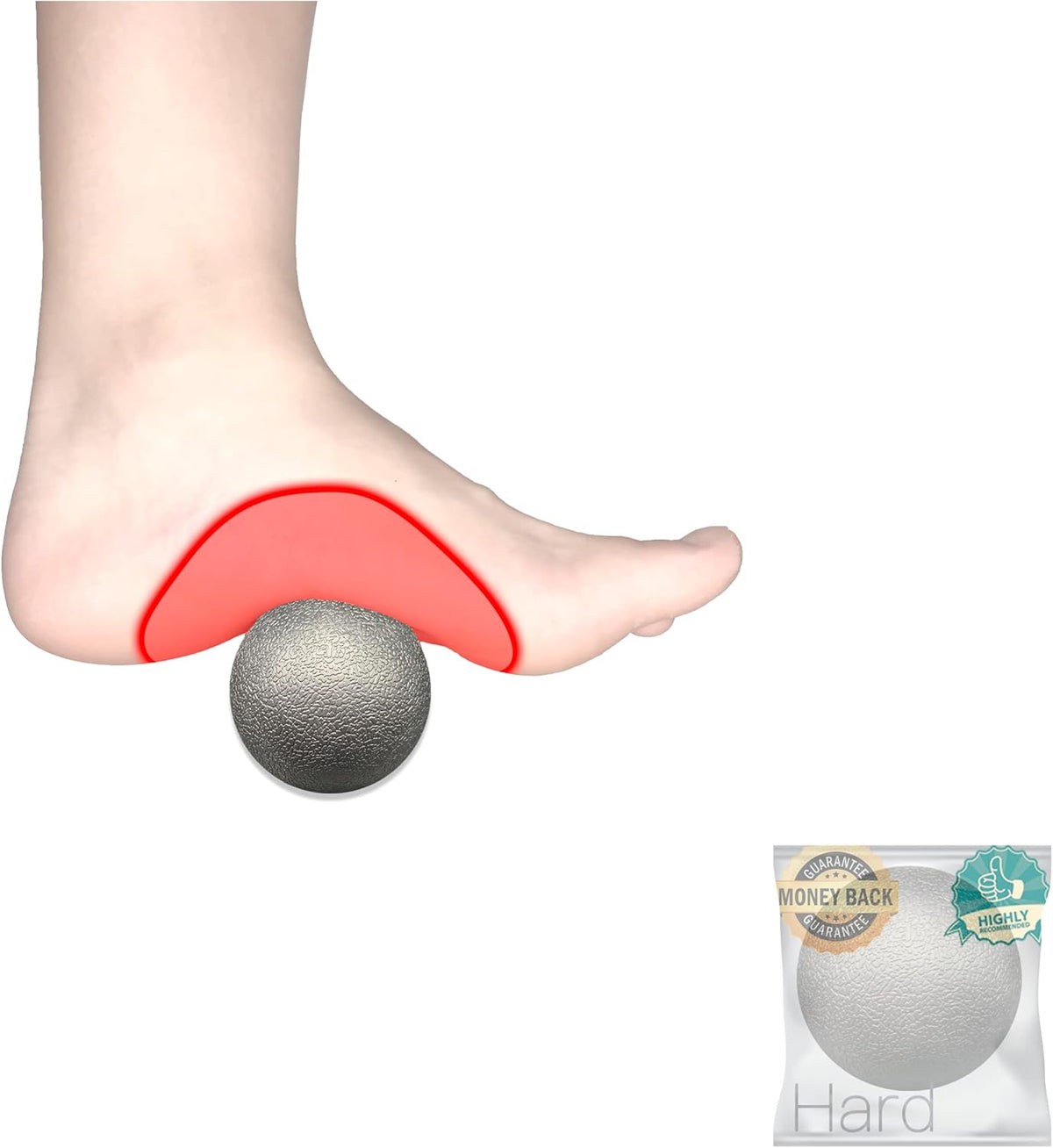 Massage Lacrosse Ball for Myofascial Release, Deep - Tissue Massage, Sore Muscles, Trigger Point Therapy, Muscle Knots, Targeted Foot Pain Relief and Yoga Therapy - Showlu Well Nation Store