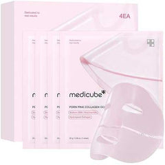 medicube Salmon DNA PDRN pink collagen jelly gel mask | overnight face mask for glass glow skin - elasticity, hydrating, firming and moisturizing | korean skincare, 28g, 4ea - Showlu Well Nation Store