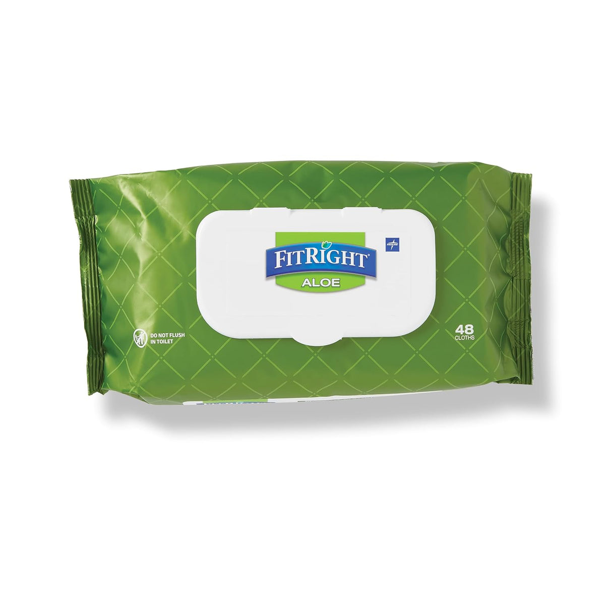 Medline FitRight Select Premium Personal Cleansing Wipes, 8 x 12, Fragrance - Free, White, 48/Pack - Showlu Well Nation Store