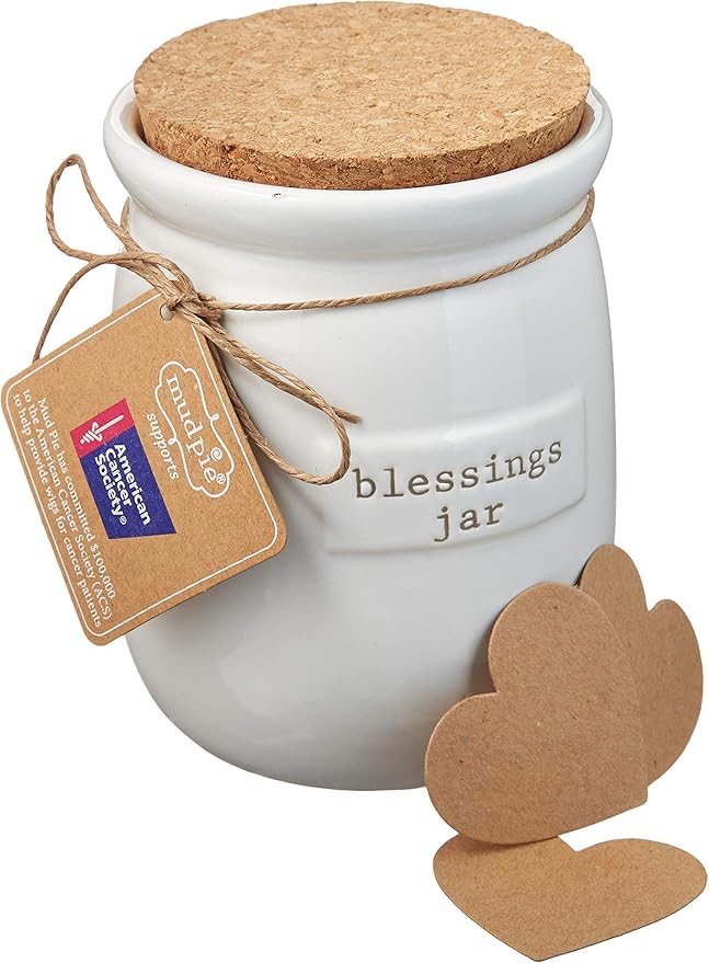 Mud Pie Inspirational Count Your Blessings Jar Set - Showlu Well Nation Store
