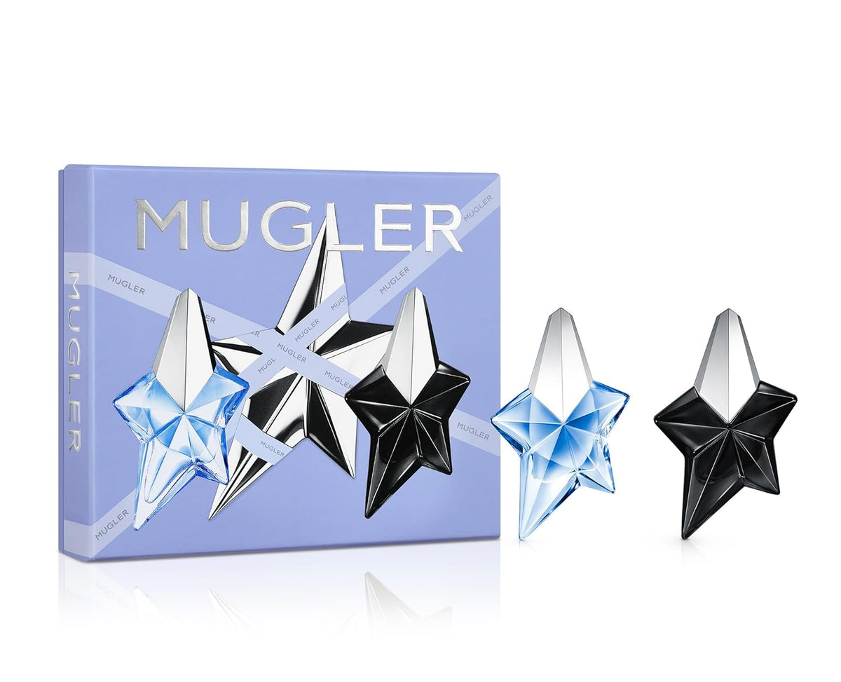 MUGLER Angel - Eau de Parfum & Fantasm - Womens Perfume Discovery Travel Size Set - With Sweet Notes of Coconut, Wood Accord, Patchouli & Vanilla - 0.16 Fl Oz Each - Showlu Well Nation Store
