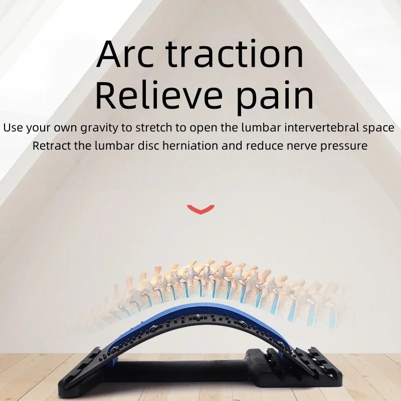 Multi - angle Massager Auxiliary Correction Relieve Lumbar Spine Pain Support Stretch Massage Lumbar Traction To Relieve Pain - Showlu Well Nation Store