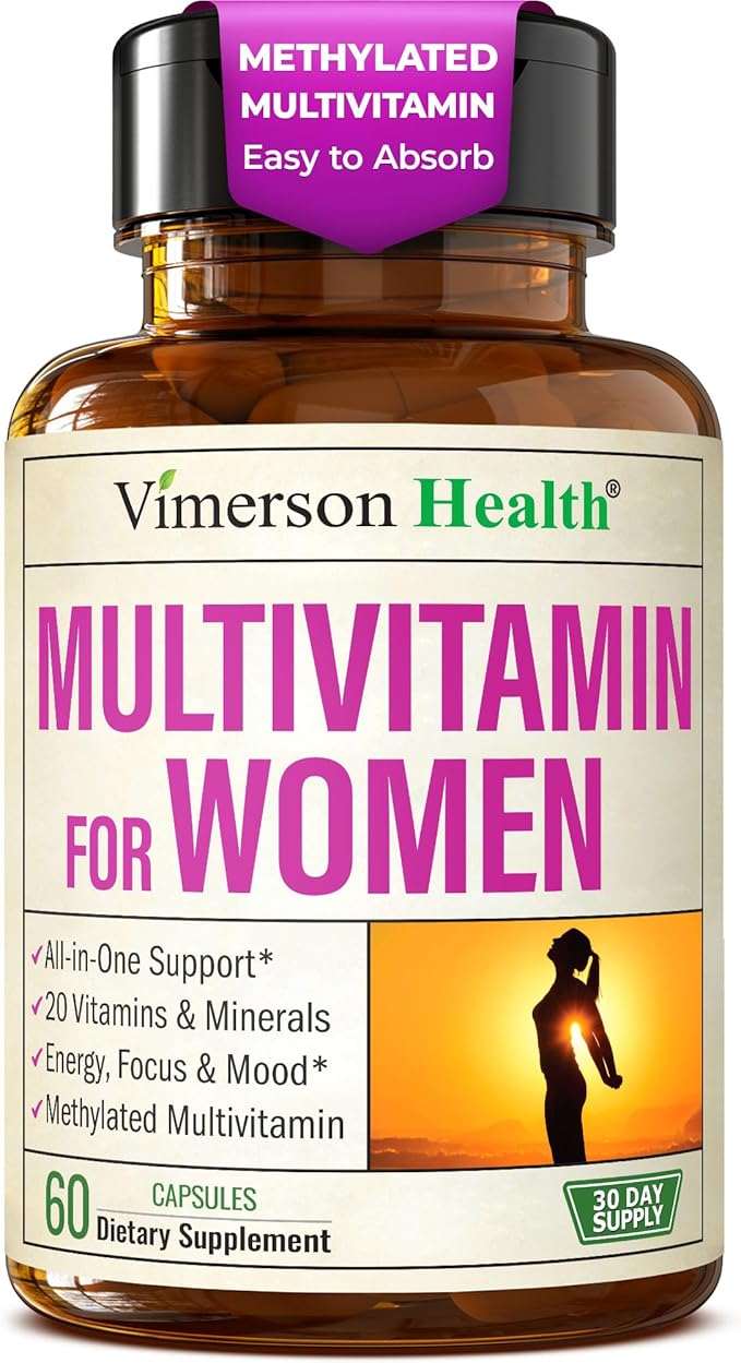 Multivitamin for Women – Methylated Womens Multivitamins & Multiminerals Capsules with Vitamin B12, A, D, C, Zinc, Magnesium & More for Complete Daily Support – Trusted Bioavailable Vitamins for Women - Showlu Well Nation Store