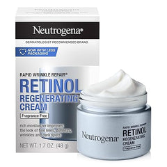 Neutrogena Rapid Wrinkle Repair Retinol Face Moisturizer, Fragrance Free, Daily Anti - Aging Face Cream with Retinol & Hyaluronic Acid to Fight Fine Lines, Wrinkles, & Dark Spots, 1.7 oz - Showlu Well Nation Store