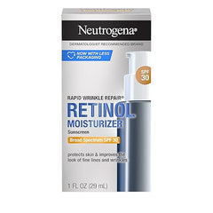 Neutrogena Rapid Wrinkle Repair Retinol Face Moisturizer with SPF 30 Sunscreen, Daily Anti - Aging Face Cream with Retinol & Hyaluronic Acid to Fight Fine Lines, Wrinkles, & Dark Spots, 1 fl. oz - Showlu Well Nation Store