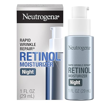 Neutrogena Rapid Wrinkle Repair Retinol Night Face Moisturizer, Daily Anti - Aging Face Cream with Retinol & Hyaluronic Acid to Fight Fine Lines & Wrinkles, 1 fl. oz - Showlu Well Nation Store