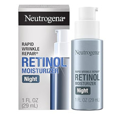 Neutrogena Rapid Wrinkle Repair Retinol Night Face Moisturizer, Daily Anti - Aging Face Cream with Retinol & Hyaluronic Acid to Fight Fine Lines & Wrinkles, 1 fl. oz - Showlu Well Nation Store